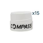 Kit com 15 Overgrip Compass Pro White