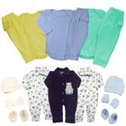 Kit Com 15 Peças Roupas Bebê Conjunto Body e Mijão + Macacão