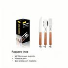 Kit Com 18 Peças Talheres Ouro/Prata De Aço Inox Garfo Colher Faca Colher De Mesa