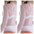 Kit Com 2 Body Feminino Tule Transparente Preto E Branco