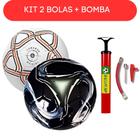Kit com 2 Bolas de Futebol Oficial mais Bomba para Encher