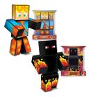 Kit com 2 Bonecos Articulado jogo minecraft Lopers e Athos