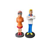 Kit com 2 Bonecos Estatueta Velma e Fred Jones em Resina - Mahalo