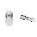 Kit com 2 Cabide Flow Cromado Design Redondo Moderno