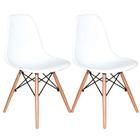 Kit Com 2 Cadeiras Charles Eames Eiffel Branca