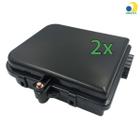 Kit com 2 Caixas De Atendimento Óptica CTO 8 portas Multitoc