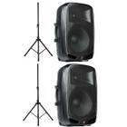 Kit com 2 Caixas de Som Multiuso Staner PS 1501 BT USB SD FM 200w Com pedestal