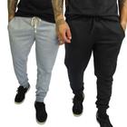Kit com 2 Calças de MOLETOM masculina casual dia-a-dia academia Inverno