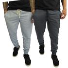 Kit com 2 Calças de MOLETOM masculina casual dia-a-dia academia Inverno