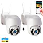 Kit com 2 Câmeras de segurança Wi-Fi Smart Câmeras ABQ-A8 com resolução de 2MP e visão noturna cor branca - BELLATOR