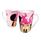 Kit com 2 Caneca Infantil do Minnie Mouse Disney Copo de 360ML