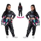 Kit com 2 Capas Chuva Moto Roupa Motoqueiro Calça e Jaqueta conjunto PVC gola  BRASCAMP