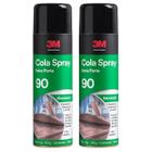 Kit com 2 Cola SPRAY 90 Marcenaria EXTRA Forte 330G 3M