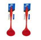 Kit com 2 Conchas para Servir em Silicone Vermelho 28cm