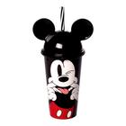 Kit com 2 Copos do Mickey com Orelhas e Canudo Premium 500ML