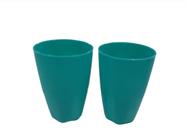 Kit com 2 Copos modelo Floresta 525ml Tupperware cor verde