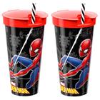 Kit com 2 Copos Vingadores Spider-Man Homem Aranha Original
