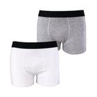 Kit com 2 Cuecas Boxer Box Try Basics Algodão Cotton Lisa Básica Casual Moda Masculina