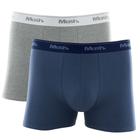 Kit com 2 Cuecas Boxer Cotton Mash Azul/Cinza- 110.04