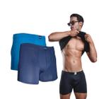 Kit Com 2 Cuecas Boxer Masculina Adulto Box Cores Sortidas