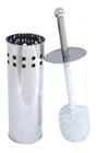 Kit Com 2 Escova Sanitária Em Aço Inox + Suporte Para Escova Ideal Para Banheiros Privada Higienizar Sanitário