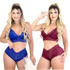 Kit com 2 Espera Marido Feminino Sensual Baby Doll pijama feminino conjunto sexy