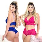 Kit com 2 Espera Marido Feminino Sensual Baby Doll pijama feminino conjunto sexy