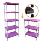 Kit Com 2 Estantes Modular Organizador Colorida 5 + 3 Andares Multiuso Quarto Sapateira Ferramenta