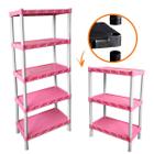 Kit Com 2 Estantes Modular Organizador Colorida 5 + 3 Andares Multiuso Quarto Sapateira Ferramenta