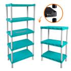 Kit Com 2 Estantes Modular Organizador Colorida 5 + 3 Andares Multiuso Quarto Sapateira Ferramenta