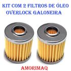 Kit Com 2 Filtros De Óleo Para De Costura Overlock Interloque Galoneira