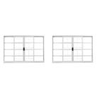 Kit com 2 Janelas de Aço de Correr 100x150cm 4 Folhas com Grade Minas Sul Mgm