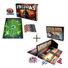 Kit com 2 Jogos Tabuleiro Estratégia Batalha Naval e Tropas