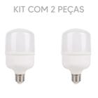 KIT COM 2 LAMPADA BULBO LED ALTA POTÊNCIA 20W 1600lm BIVOLT 6500K BRANCO FRIO