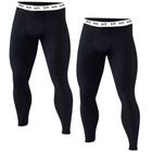 Kit com 2 Leggings Masculinas Elasticidade Movimento Livre - Slim Fitness