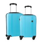 Kit Com 2 Malas de Bordo Para Viagem Rodas Dupla - Fibra ABS