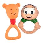 Kit com 2 Mordedor para Bebê Macio Pooh e Cebolinha LA TOY