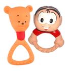 Kit com 2 Mordedor para Bebê Macio Pooh e Mônica LA TOY