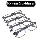 Kit com 2 Óculos de Grau para Leitura / Trabalho / Descanso Unissex - Cor Preto