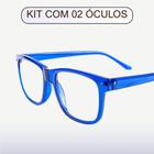 Kit com 2 Óculos de Grau para Leitura / Trabalho / Descanso Unissex - Escolha a Cor e Grau 0.5 - 5.0