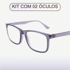 Kit com 2 Óculos de Grau para Leitura / Trabalho / Descanso Unissex - Escolha a Cor e Grau 0.5 - 5.0