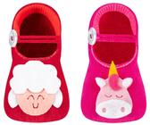 Kit Com 2 Pares Sapatinhos Bebê Recém-nascido Menina Com Aplique
