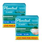 Kit com 2 Pct Roupa Intima Fralda Calça Plenitud Classic Vesti Igual Calcinha G/EG 32 Uni