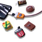 kit com 2 Protetores de Cabos Fio para Celular Fofinho Usb Bichinhos p/ Carregador Fone