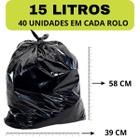 Kit com 2 Rolos de Sacos de Lixo - Opções de 15, 30, 50 e 100 Litros