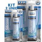 Kit com 2 Silicone banheiro/cozinha transparente 50g tekbond