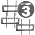 Kit com 2 Suportes TV Universal Fixo LED LCD Plasma 40 a 80 Podegadas Parede Painel