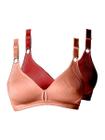 Kit com 2 Sutiãs sem Aro e sem Bojo Demillus 61196/61096 Taça B Colorido