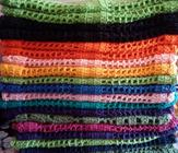 Kit com 2 tapetes retangular de crochê 37x57 cm cores conforme variação