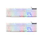 Kit Com 2 Teclados Gamer Evus Tc-10W Candy Com Luz Led